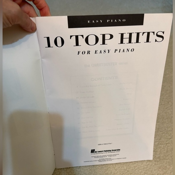 Sheet Music 10 Top Hits for Easy Piano For Beginners No Markings - Picture 7 of 8